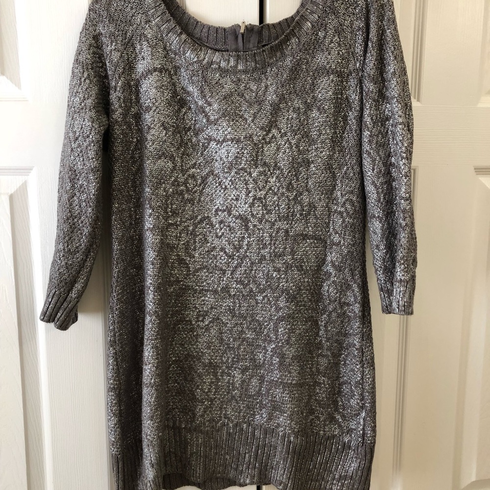 INC worn once snakeskin metallic sweater